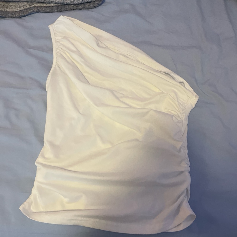 White One-Shoulder Top